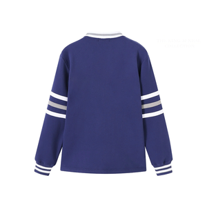 Custom Jackson State <b>Navy</b> Fleece <b>Cardigan</b> <b>Women's</b> 100% Cotton Blue V-Neck University Embroidery Logo College for Sorority Buyers - Product Image 2