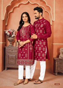 Wedding& Party Wear 100% Pure Cotton Silk Digital Printed Men and Women Special Online Sale for <b>Indian</b> & <b>Pakistani</b> <b>Clothing</b> - Product Image 2