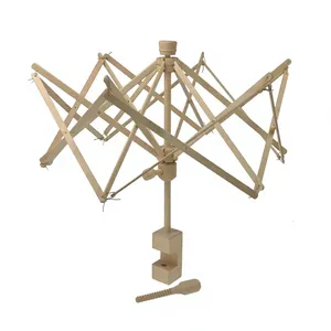 Adjustable Wooden <b>Yarn</b> <b>swift</b> Beech Wood Knitting Winder Foldable <b>yarn</b> holder for knitting room display - Product Image 1