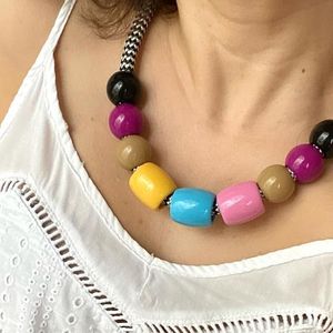 สร้อยคอลูกปัดหินออนิกซ์สีดำคลาสสิก หินธรรมชาติ เครื่องประดับสำหรับใส่ทุกวันสำหรับทุกเพศ - Product Image 5