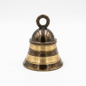 Heavy Duty Gold-Plated <b>Brass</b> Handcrafted Hand <b>Bell</b> Intricate Garuda Handle Auspicious Sounding Temple Ghanti for Daily Worship - Product Image 5