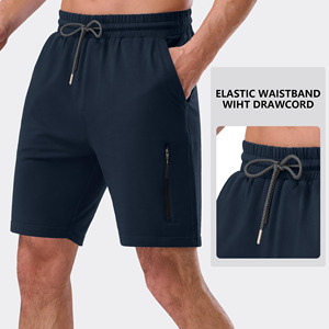 Shorts de jogging amples en coton mélangé personnalisé 250 g/m² pour hommes, respirants, légers, unis, avec logo personnalisé - Product Image 3