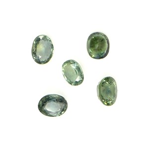 Saphirs bleu-vert naturels non traités, ovales calibrés 3x4mm, pierres précieuses de saphir bleu-vert naturelles facettées pour la création de bijoux - Product Image 6