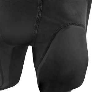Black <b>Padded</b> Football Pants Belt Closure Athletic Sportswear Breathable Adult Football Practice Gear Mens Performance Wear black - Product Image 5