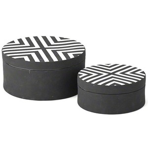 LAMETIERARTZ Juego de Cajas Decorativas de Hueso Indio de Moda para el Hogar, Cajas de Joyería de Hueso Decorativas Rectangulares Pulidas en Varios Tamaños - Product Image 1