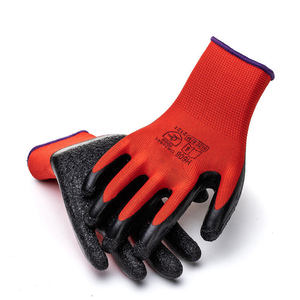 Guantes de Seguridad H608 de PU Rojos y Negros, Resistentes a la Abrasión, Antiestáticos, Transpirables, Unisex, para Trabajo - Product Image 3