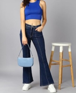 Jean slim vintage pour femme Abdul Royal World Export - Denim en coton, taille mi-haute, coupe classique, couleur résistante à la décoloration, lavable, peint à la main - Product Image 4
