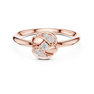 เครื่องประดับทองคำแท้ชุบโรเดียม ดีไซน์คลาสสิก ประดับเพชร วินเทจ แหวนหมั้น แหวนแต่งงาน แหวนสัญญา ได้รับการรับรองจาก IGI รุ่นใหม่ล่าสุด - Product Image 2