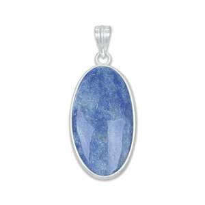 Pendentif en pierre de quartz bleu naturel en gros, formes multiples, pour la fabrication de colliers, bracelets et bijoux DIY - Product Image 6