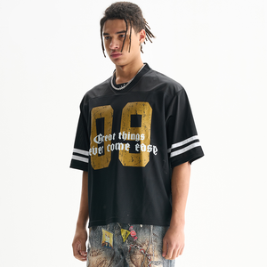 Camiseta Extra Grande Unisex Personalizada OEM, Jersey de Fútbol Vintage Premium - Product Image 4