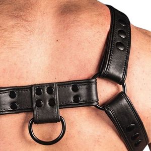 Arnés de cuero Trojan 2.0 para hombre, azul, con correas ajustables, cuero premium, ropa de club. - Product Image 5