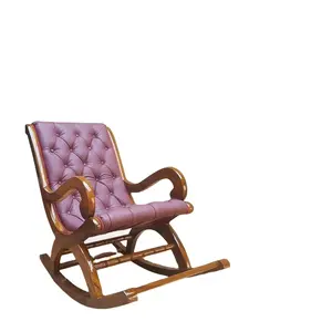 Кресло-качалка Silivio с натуральной отделкой, винтажное Европейское кресло в стиле Махараджа, современный дизайн, оптовая продажа