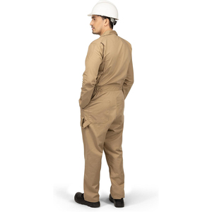 Combinaison de travail en coton kaki pour homme, décontractée, à manches longues, couleur unie, uniforme d'automne - Product Image 2