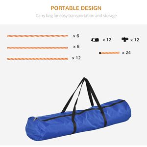 Set di Allenamento per Cani Arancione a 6 Pezzi, Ostacoli Regolabili in PVC per Salto in Altezza, Borsa per il Trasporto e Fischietto Inclusi - Product Image 6