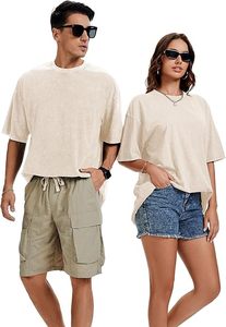 Camisetas de Manga Corta Extra Grandes para Hombre, Estilo Vintage, Lavado Ácido, 100% Algodón Jersey 260g, Color Sólido con Estampado, Ecológicas - Product Image 6