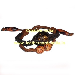Hot Sale Trendy Beaded <b>Leather</b> <b>Bracelet</b> for Children Lock-shaped Anniversary Gift Available at Wholesale Prices - Product Image 3