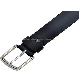 Ceinture en cuir véritable pour homme, style vintage rétro, boucle ardillon argent mat, en cuir de vachette vieilli, pour jeans décontractés, vente en gros - Product Image 6