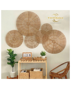 Décoration murale rectangulaire en rotin à prix abordable, style vintage, organisateur multifonctionnel pour la maison et le jardin, écologique, Vietchoice - Product Image 1