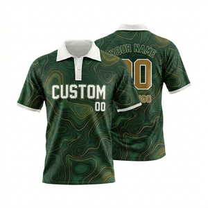 เสื้อโปโลผู้ชายพรีเมียมแบบซับลิเมชั่น 175GSM โพลีเอสเตอร์ ระบายอากาศ ป้องกันรังสียูวี สำหรับการฝึกสอนกลางแจ้งและกอล์ฟ - Product Image 3