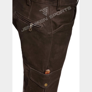 Pantalon cargo tactique en cuir de vache véritable 100% respirant multi-poches pour l'été/l'hiver - Product Image 2