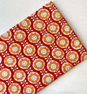 Tissu en coton imprimé à la main, motif floral indien du Rajasthan, écologique, respirant pour l'été, idéal pour les sacs - Product Image 2