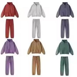 New Arrival Sun Faded Men <b>Joggers</b> Sweatpants and Hoodie Set Distressed Two Piece Tracksuits - Product Image 6