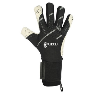 Gants de gardien de but de football sur mesure de haute qualité, avec impression en silicone sur le dos et paume en quartz, sangle intégrée en Lycra. - Product Image 2