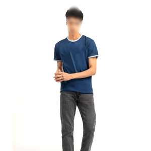 Camisetas de punto 100% algodón para hombre, de un solo color, precio competitivo, tela transpirable, estilo urbano, material suave al tacto, lo último en moda. - Product Image 1