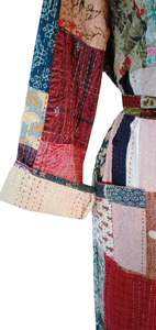 Bata Kimono de Algodón 100% Suave y Transpirable con Estampado de Bloques y Dibujos Animados Naaz para Mujer, Camisón de Verano Hecho a Mano con Cintura Elástica ODM - Product Image 5