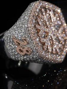 Premium 925 Sterling <b>Silver</b> Moissanite <b>Ring</b> with Modern Classic Traditional Bridal Wedding Design Fine Jewelry for Women <b>Men</b> - Product Image 4