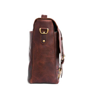 Porte-documents pour ordinateur portable en cuir pleine fleur, fabriqué à la main, pour hommes, fermeture éclair, léger, écologique, design personnalisé - Product Image 5