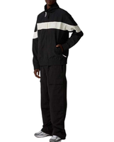 Ensemble de survêtement unisexe respirant coupe-vent effet froissé deux pièces avec empiècements, haute qualité, grandes tailles, personnalisable avec logo