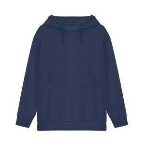 Sweat-shirt à capuche noir pour homme en coton molletonné, manches classiques, logo imprimé sur le devant, style automne - Product Image 2