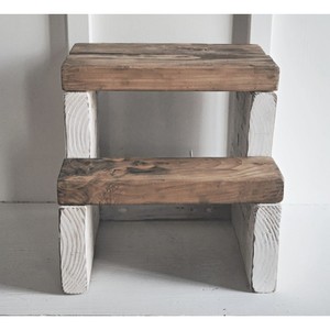Acacia Wood Rustic <b>Step</b> <b>Stool</b> Distressed Vintage | Wholesale Handcrafted - Product Image 5