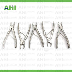Ensemble de forceps d'extraction dentaire pédiatrique AHI Professional, acier inoxydable, poignée ergonomique manuelle, chirurgie dentaire pour enfants - Product Image 4