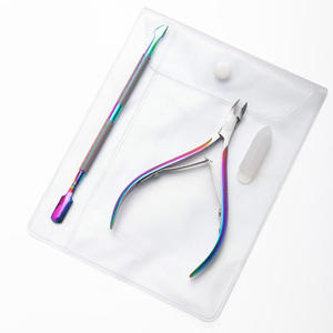 Professional Manicure Tools 2pcs Stainless Steel Curved Blades Finger Use Nail Cutter Cuticle Pusher Clipper Kit ANAAIF - Product Image 4