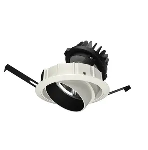 Lampu LED downlight menyesuaikan UGR<10 led cob downlight 100mm 30W 3000lm lumen tinggi