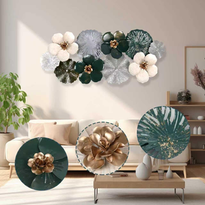 <b>Large</b> 3D Metal Flower <b>Wall</b> Art Layered Floral Sculpture for Living Room Bedroom Entryway Modern Home <b>Decoration</b> - Product Image 6