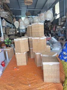 Handmade Large-Capacity <b>Square</b> Rattan Storage <b>Bin</b> for Organizing Decorative Item Natural Rattan Material - Product Image 6