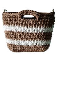 Crochet Bags Single Color Multicolor Bags Elegant Look Cotton <b>T</b>-<b>Shirt</b> <b>Yarn</b> Handmade Crochet Bags Customized Size - Product Image 3