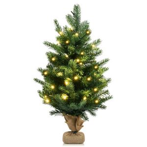 24-Inch <b>LED</b> Christmas <b>Tree</b> with Dazzling Lights Festive Holiday Decor - Product Image 1
