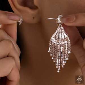 Prao คริสตัลป้องกันการเสื่อมเสียต่างหูคริสตัลหรูหรา - Product Image 2