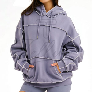 Sweat-shirts pour femmes de haute qualité, coupe ajustée, manches longues, col à capuche surdimensionné, imprimé ou uni, style hiver - Product Image 1