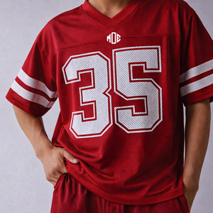 Jersey de Fútbol Americano Personalizado al por Mayor de Primera Calidad, Estilo Urbano Holgado para Hombre, Cuello en V, Malla Deportiva, Marca Privada OEM, Hecho en EE. UU. - Product Image 6