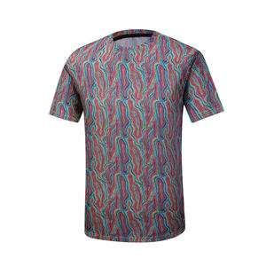 T-shirt homme camouflage en tissu de haute qualité avec logo personnalisé, impression par sublimation, coton/polyester, meilleure qualité, prix bas. - Product Image 4
