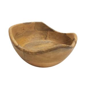 Tazón de madera de diseño antiguo para alimentos y frutas, artesanía, diseño de logotipo personalizado, tazón de madera de acacia para catering de bodas - Product Image 6