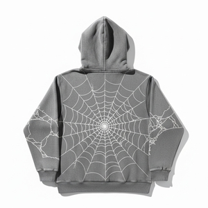 Sudadera con Capucha de Alta Calidad, Sudadera Personalizada con Estampado Puff, Sudadera de Forro Polar con Diseño de Telaraña para Hombre, Conjuntos Deportivos al por Mayor, Proveedores de Ropa Urbana - Product Image 4
