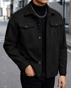 Chaqueta de Lana para Hombre con Cuello Camisero y Cierre de Botones - Product Image 1