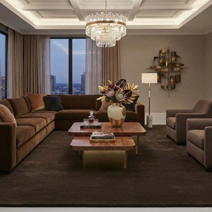 Alfombra de Pelo Medio Antideslizante de Lana/Seda Marrón Oscuro Liso, Textura Suave y Moderna para Sala de Estar, Dormitorio, Hogar Contemporáneo de Lujo - Product Image 2