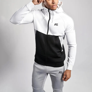 Ensemble de survêtement personnalisé pour hommes, veste à capuche zippée et pantalon de jogging, vêtements de sport, tenue athlétique scolaire, fabrication de vêtements en gros - Product Image 5